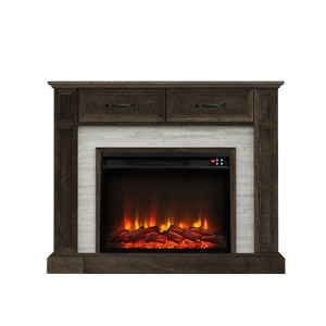 47" W Electric Fireplace 2 Drawer Remote Control Five Flame Brightness - 1 of 4