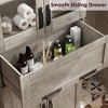 67 Inch Tall Cabinet with 4 Doors & Flip Glass Drawer, Storage Cabinet with Adjustable Shelves, Freestanding Organizer for Kitchen Pantry Living Room - 4 of 4