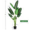 Bird of Paradise Artificial Plant, Faux Plant Palm Tree, Artificial Bird of Paradise Plant for Indoor, Outdoor and Office - 3 of 4
