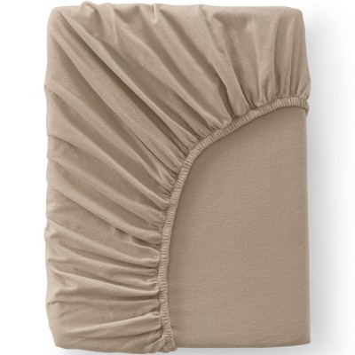 Lands' End Comfy Super Soft Cotton Flannel Fitted Bed Sheet - 5oz