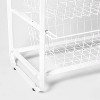 4 Drawer Metal Storage Organizer White - Brightroom™: Steel Utility Storage, Fixed Shelves, Universal Wire Drawers - 4 of 4