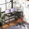 Costway 59''  Home Office Computer Desk Study Laptop Table Detachable Shelf Rustic - 4 of 4