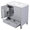 30 Inch Multi-functional Storage Space Bathroom Storage Cabinet with Door Shelf-Christopher Knight Home - 2 of 4
