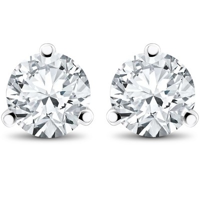 Pompeii3 2ct Lab Created Diamond Martni Studs 14k White Yellow Rose Gold or Platinum