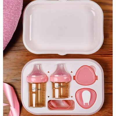 Image of Childlike Behavior Anti Colic Baby Bottles Gift Box Set, Pink