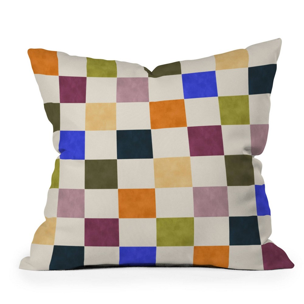 Photos - Pillow Deny Designs 18"x18" Avenie Modern Craft Harlequin Check Square Indoor Throw 