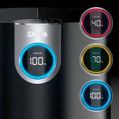 Shark Air Purifier MAX with True NanoSeal HEPA Cleansense IQ Odor Lock Cleans up to 1200 sq ft Charcoal Gray HP202: Programmable Timer - Thumbnail 2