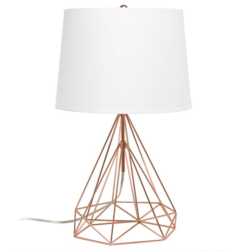 Geometric Wired Table Lamp with Fabric Shade - Lalia Home, 1 of 9