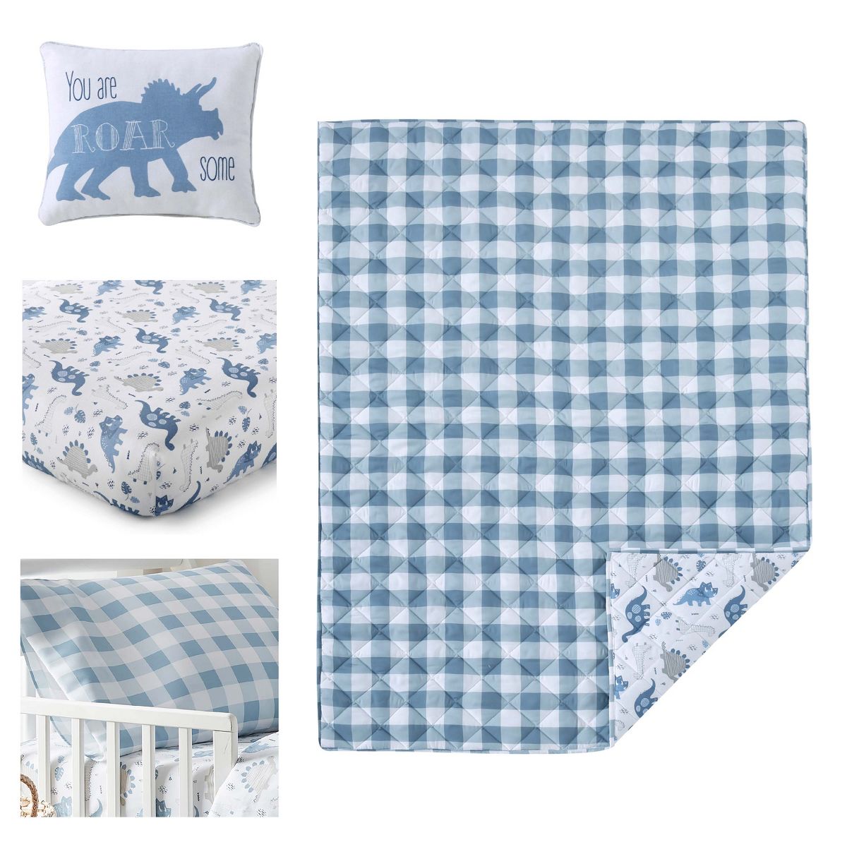 Dino 5-Piece Toddler Bedding Set - Levtex Baby - thumbnail 5