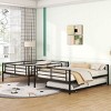 YOOCOZZ Kids' Modern Chrome Iron Bunk Bed with Trundle –Sturdy and Space-Saving - Black - 3 of 4