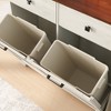 Maliang Farmhouse Double Tilt Out Trash Cabinet for 20 Gallon Trash Cans, Barn Door Style Laundry Sorter Cabinet with Hideaway Drawer - 3 of 4