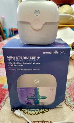 Munchkin 59s Mini Sterilizer Plus Portable Uv Sanitizer With Rechargeable  Battery : Target