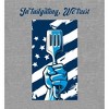 "In Tailgating We Trust" American Flag And Spatula Adult Crew Neck Short Sleeve Tee - 2 of 2