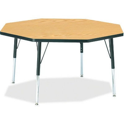 Jonti-Craft Berries Elementary Height Color Top Octagon Table (48 x 48) in Black