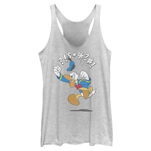 Womens Mickey & Friends Donald Duck Angry Jump Racerback Tank - 1 of 4