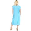 LA LEELA Women's Summer Vacation Beachwear Long Bathing Suit Short Front Tie Swimsuit Cover Ups - 2 of 4