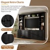 Whisen Ample Storage Space TV Stand with Adjustable Shelves, Wall Unit Set with Bridge for TVs Up to 75'' - 4 of 4