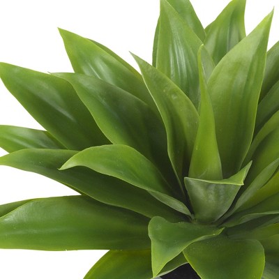 25" Green Silk Agave Plant in Black Plastic Pot