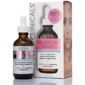 Advanced Clinicals 10% Glycolic Acid Peel Face Serum with Salicylic Acid for Pores and Fine Lines. 1.75 Fl Oz - 1 of 4