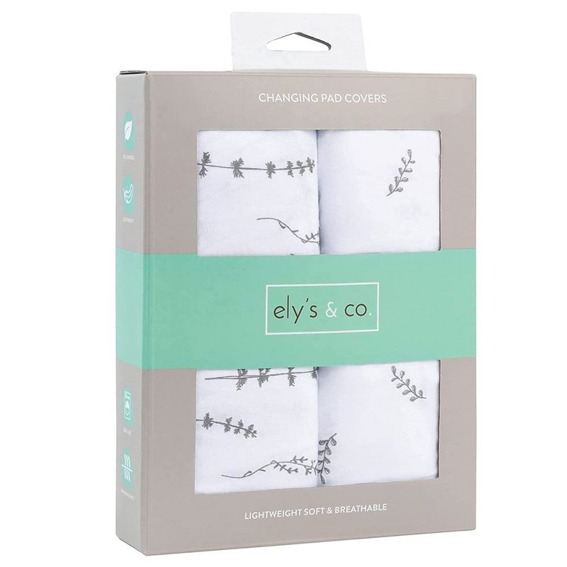 Ely's & Co. Baby Changing Pad Cover - Cradle Sheet 100%  Combed Jersey Cotton 2 Packs Gender Neutral, 4 of 7