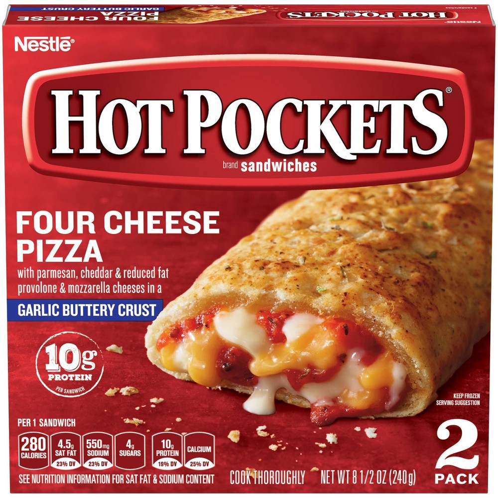 UPC 043695071092 product image for Hot Pockets Garlic Buttery Crust Four Cheese Frozen Pizza - 8.5oz/2ct | upcitemdb.com