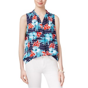 maison Jules Womens Printed Floral Button Up Shirt - 1 of 1