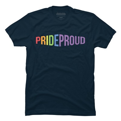 Adult Design By Humans Pride Proud Rainbow By RandomDudeArt T-Shirt