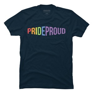 Adult Design By Humans Pride Proud Rainbow By RandomDudeArt T-Shirt - 1 of 2