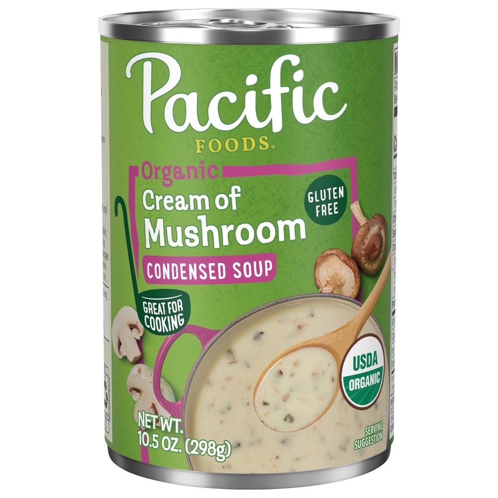 Pacific Foods Organic Gluten Free Condensed Cream of Mushroom Soup - 10.5oz: No Added Sugar