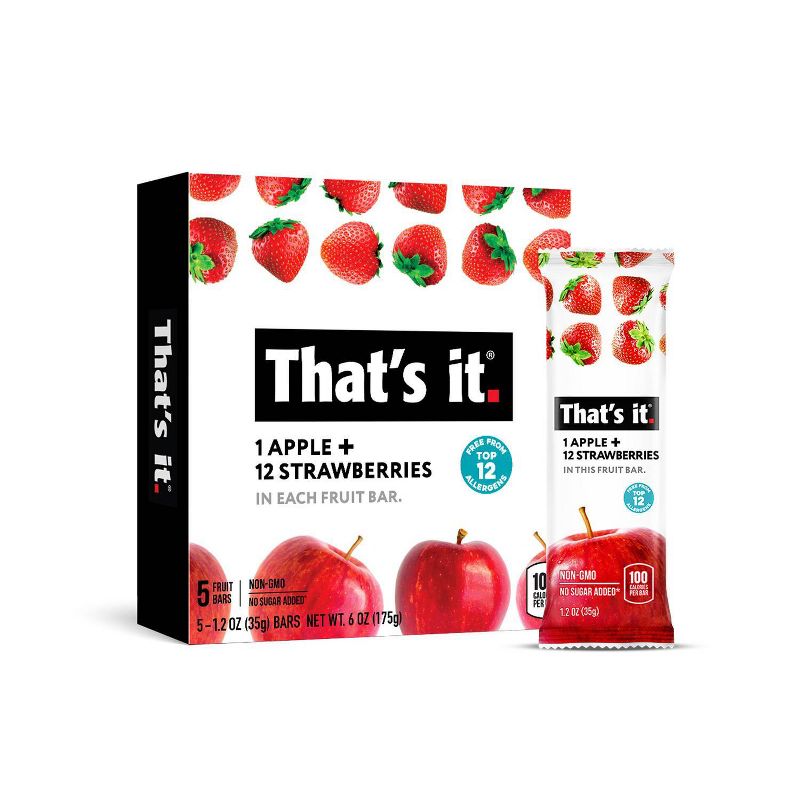 That&#39;s It. Apple And Strawberry Nutrition Bar - 6oz - 5ct, 1 of 9