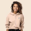 Dalix Heartly Ghost Embroidered Fleece Cropped Hoodie Cold Fall Winter Women - 2 of 4