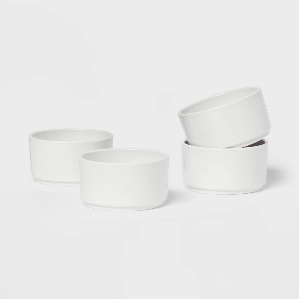 Photos - Other kitchen utensils 4pc 10oz Plastic Stella Mini Snack Bowl White - Threshold™