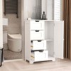 MAYEERTY White Freestanding Floor Storage Cabinet, Adjustable Shelves 4 Drawers 1 Door for Flexible Home Organizing - 2 of 4