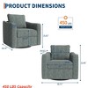 Swivel Accent Chair for Living Room, 360° Rotating Modern Linen Upholstered Armchair - Comfy Ergonomic Backrest Single Sofa for Reading, Bedroom - 2 of 4