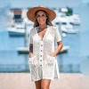 Women's Open Crochet Front Button Cover-Up - Cupshe - 2 of 4