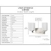 Urban Ambiance Luxury Contemporary Bath Light 8.5''H x 13.5''W,  Brushed Nickel Finish,  Louisville Collection, UHP4321 - 3 of 4
