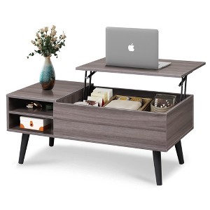GALAXHERO Lift Top Coffee Table for Living Room Small Coffee Table with Storage,Hidden Compartment and Adjustable Shelf Mid Century Modern - 1 of 4