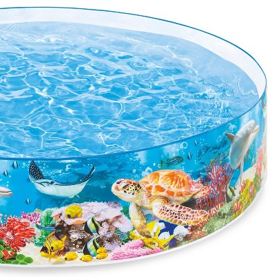 Deep Sea Blue 8' Round Above Ground Kiddie Pool