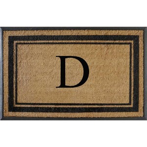 A1HC Rubber & Coir Flocked Doormat 30"x48", Anti-Shed, Heavy Duty for Front Door Monogrammed Mat - 1 of 4