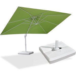 PURPLE LEAF  Patio Umbrella White Cantilever Offset Umbrella Rectangle Outdoor Umbrella with 360-degree Rotation - 1 of 4