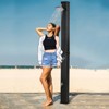 DSVIMOY 10.6 Gallons Outdoor Shower with 360 Rotating Rainfall, Handheld Shower Head, Outdoor Shower for Backyard Poolside, Black, 7.5"*7.8"*85.5" - 2 of 4