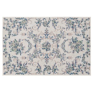 Mohawk 4'x6' Lattice Border Floral Woven Area Rug Cream - 1 of 4