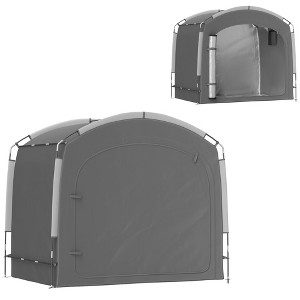 Bike Storage Shed Tent, Portable and Waterproof with 210D Oxford Fabric and Carry Bag for 3-4 Bicycles - 1 of 4