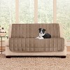 Deluxe Pet Armless Loveseat Furniture Cover Sable - Sure Fit: Polyester Faux Suede, Indoor Slipcover, Tailored Fit - 2 of 3