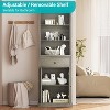 Tall Bathroom Storage Cabinet,Bookcase with Adjustable Shelves, Farmhouse Cabinet for Living Room, Bathroom, Grey - 4 of 4
