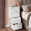 Dresser 4-Drawer Fabric Storage Tower Organizer for Bedroom, Hallway, Entryway, Closets with Steel Frame, Wood Top, Easy Pull Handle - 2 of 4