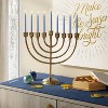 Classic Menorah Metal Hanukkah Candle Holder Gold - Threshold™ - 2 of 3