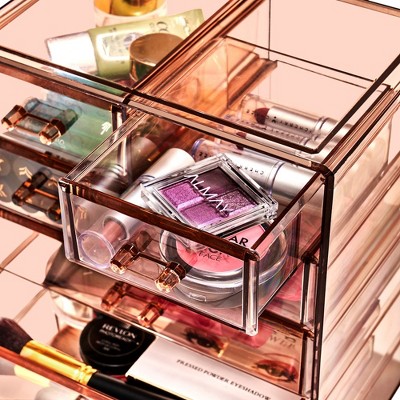 Brown Clear Acrylic 7-Drawer Vanity Organizer