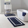SEVOBAL Bathroom Rugs Bath Mat Rug Home Decor Carpet Shower Mat Home Decor Double Pattern for Shower Room Bathroom Home, Navy, 34"*21"*1.25" - 2 of 4