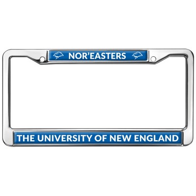 University of New England Mascot Full Size Standard License Plate Metal Frame